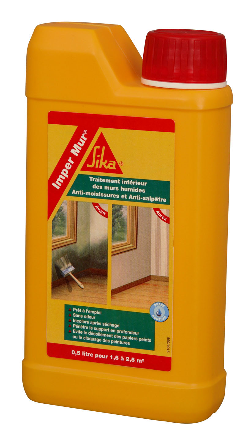 Résine en phase aqueuse pour traitement intérieur des murs humides IMPER MUR 0.5 L