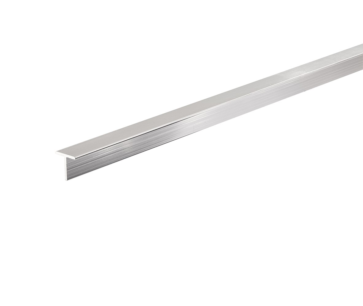 Profilé T alu anodisé chromé argent mm. 15x15x1.5 - ARCANSAS