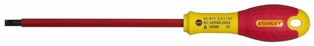 Tournevis électricien isolé 1000V 3,5x75mm - STANLEY