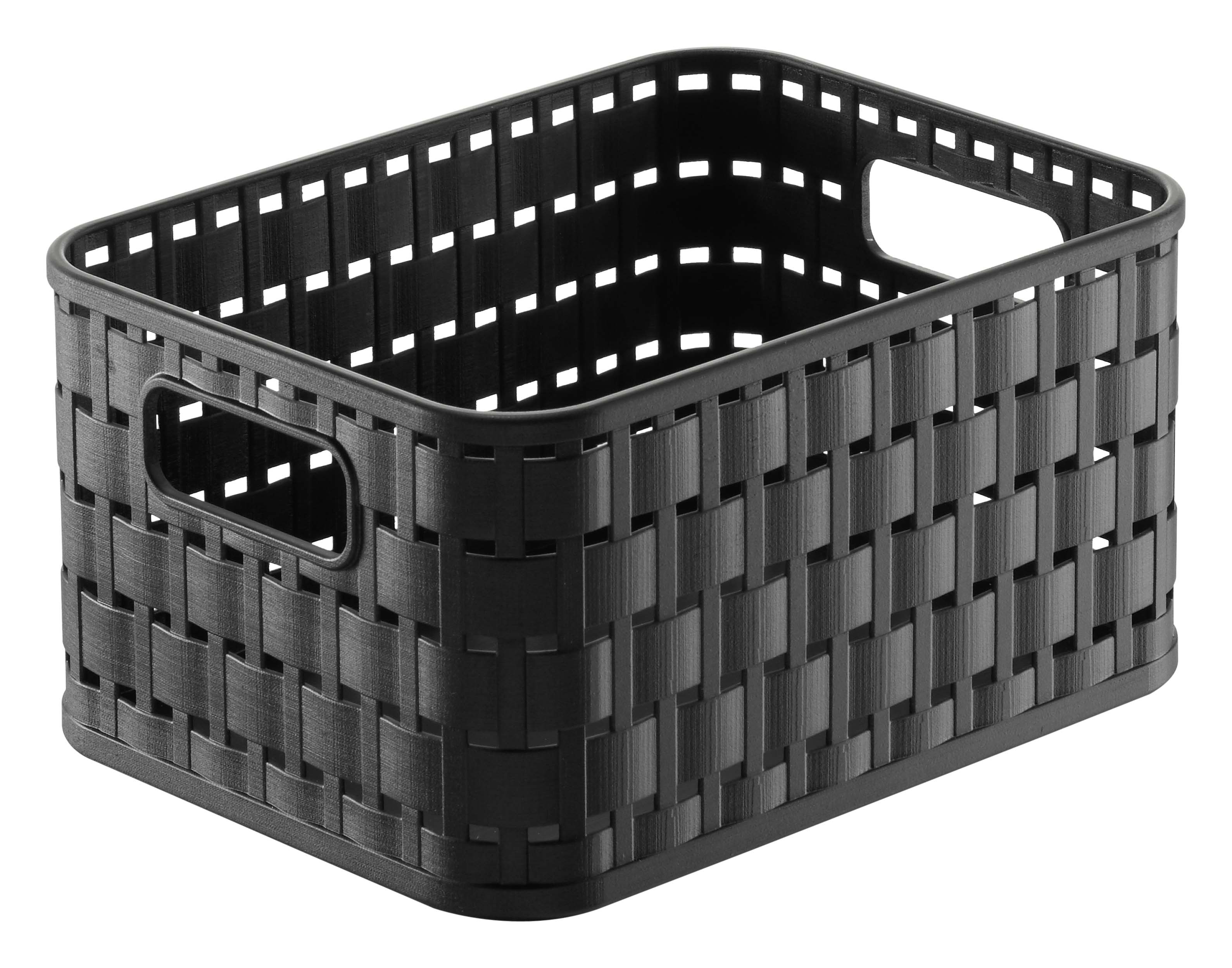 Panier décor osier format  noir