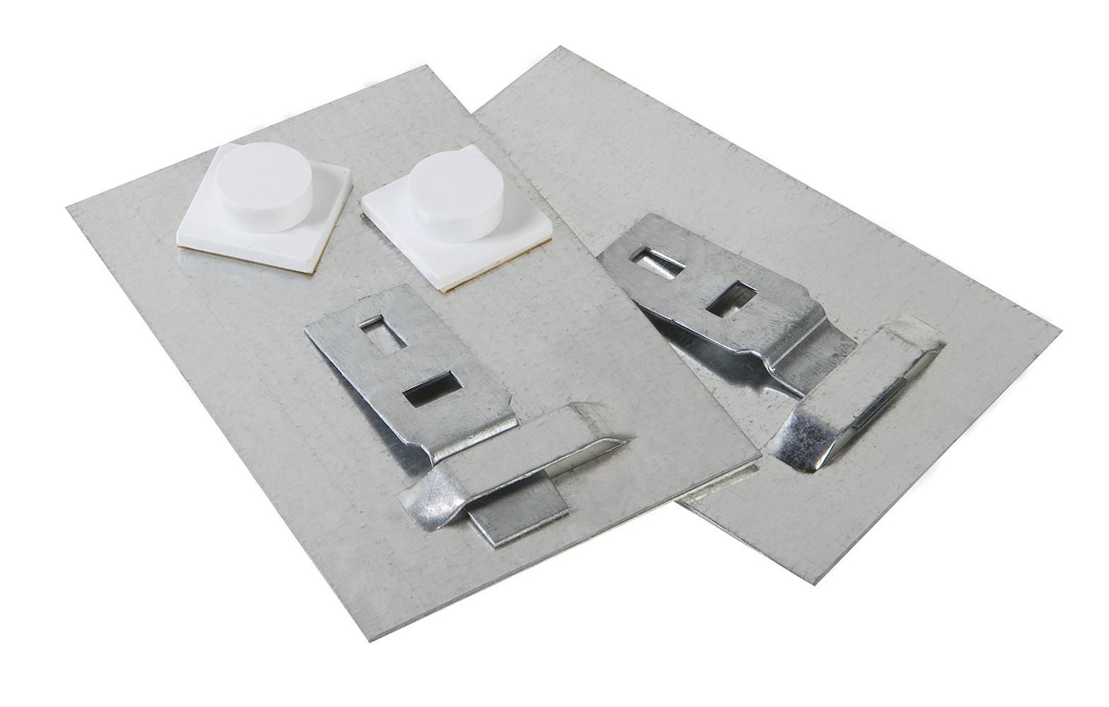 Kit de 2 plaques de fixations adhésives pour miroir - PRADEL