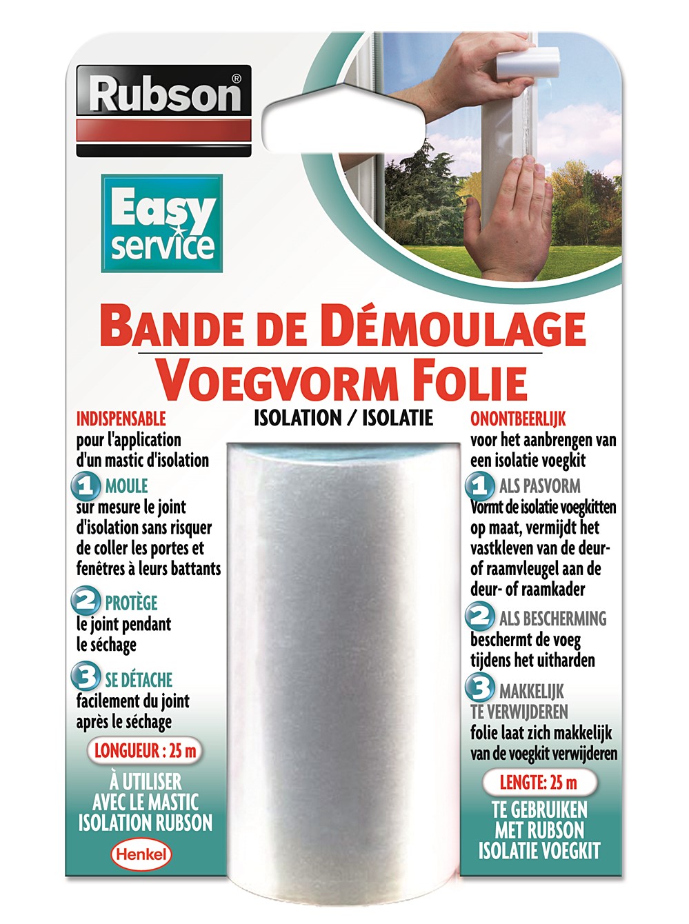 Rubson produits de service easy service bande de démoulage rouleau de 25m - RUBSON