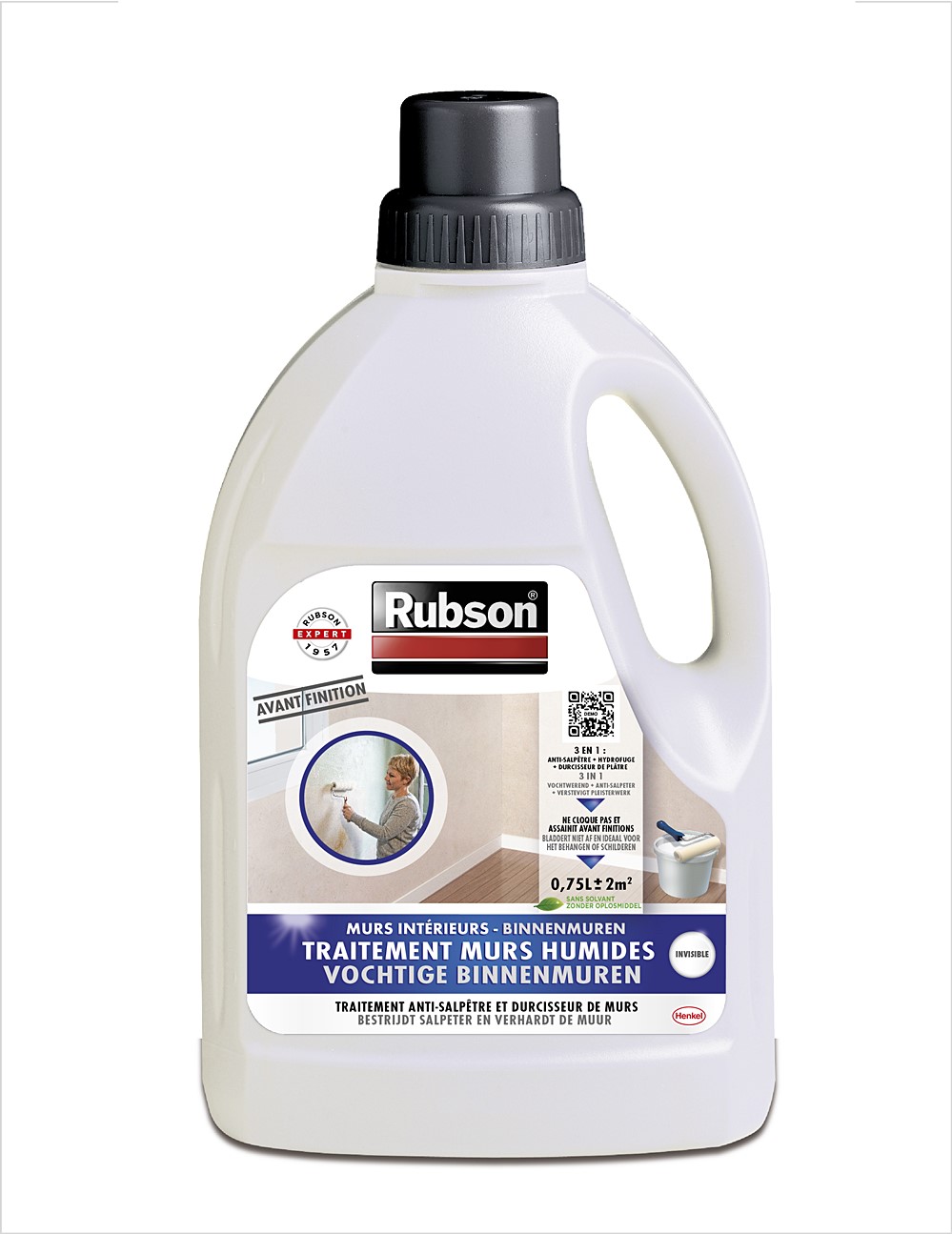 murs intérieurs traitement murs humides incolore bidon 0.75l - RUBSON
