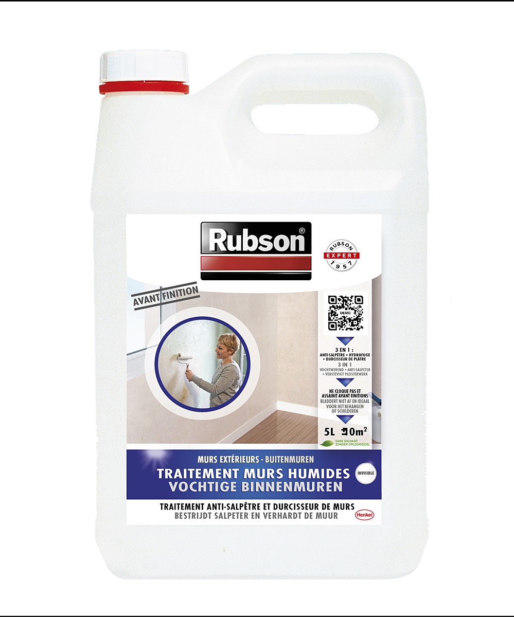 RUBSON Murs Intérieurs Traitement Murs Humides Incolore Bidon 5l