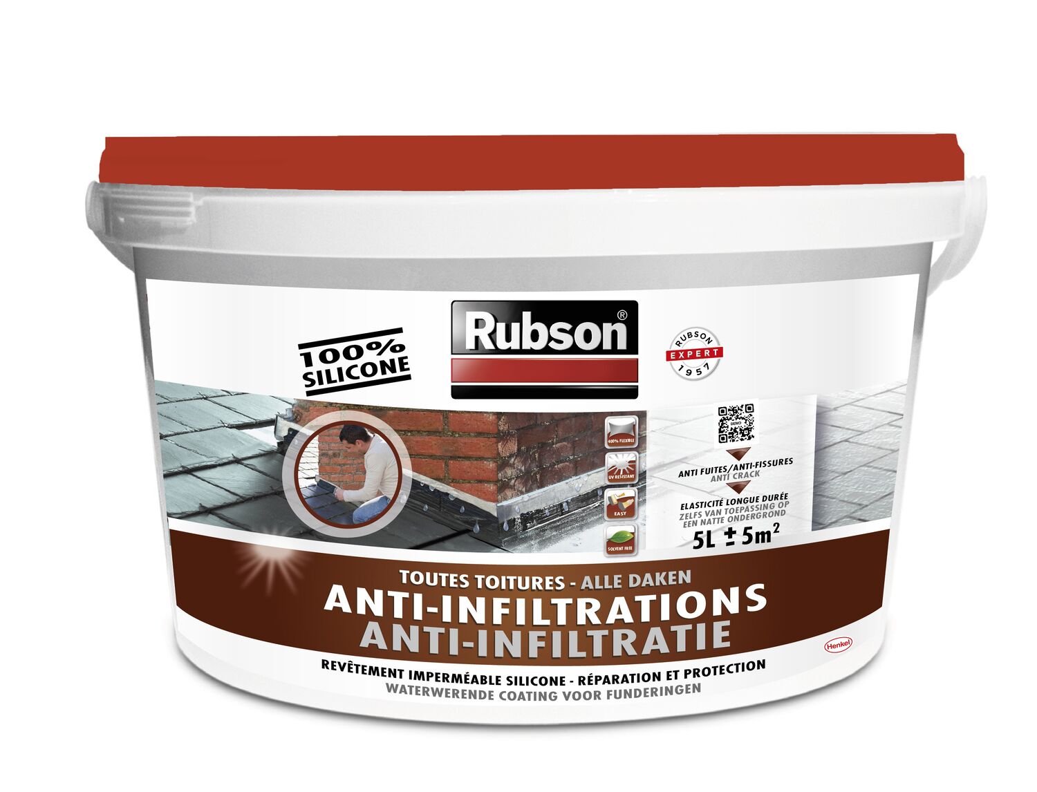 RUBSON Toitures Anti-infiltrations Terre Cuite Seau 5kg