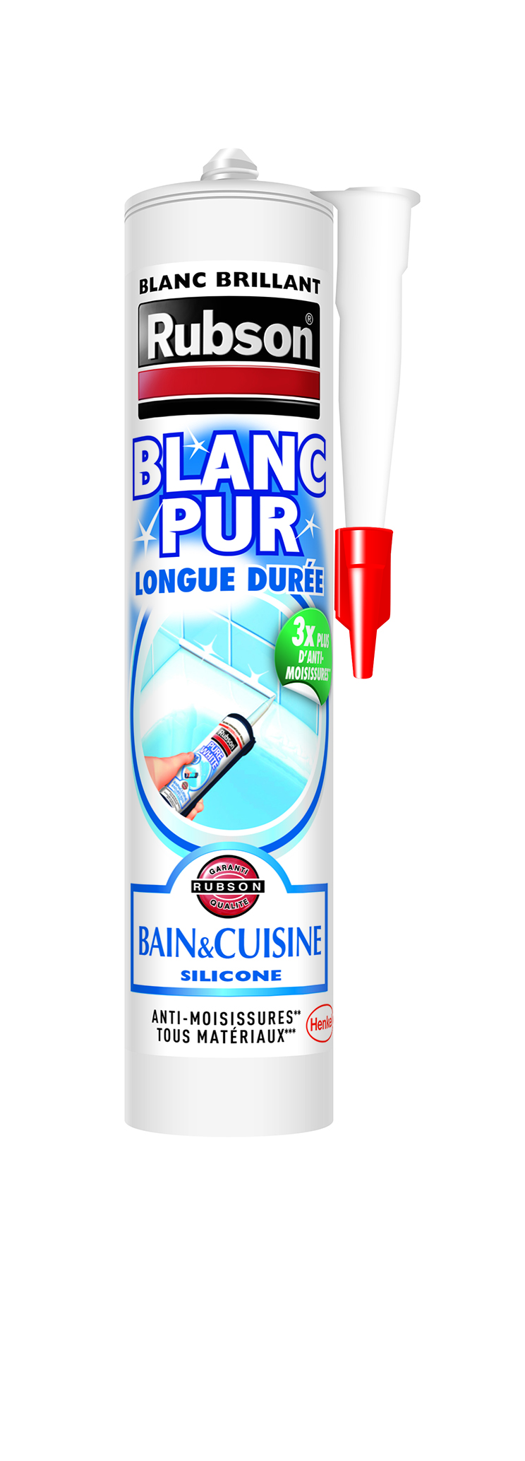 Mastic Blanc Brillant Bain&Cuisine 280ml - RUBSON