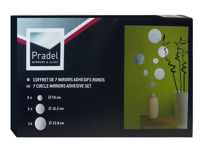 coffret de 7 Miroirs ronds - PRADEL