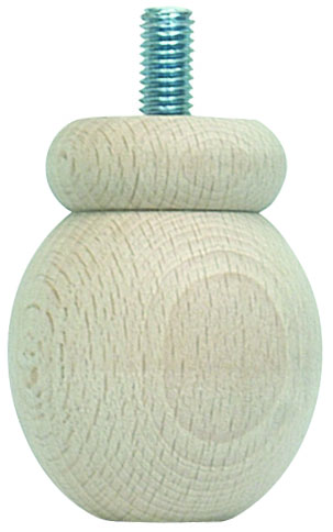 Pied de meuble modèle 06 brut H.55 Ø42 mm - EVOLUDIS
