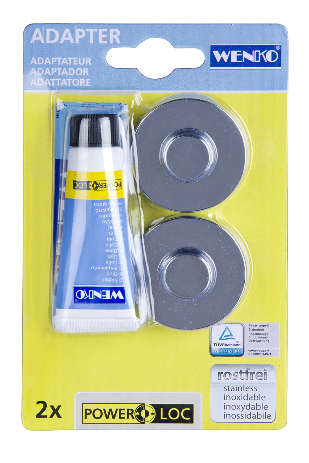 Adaptateur Power-loc WENKO chrome