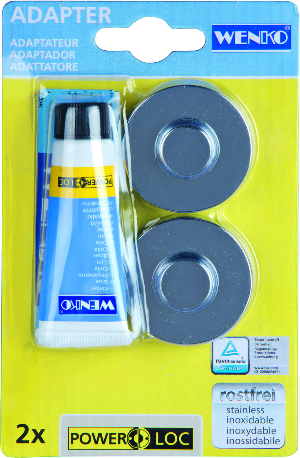 Adaptateur Power-loc WENKO chrome