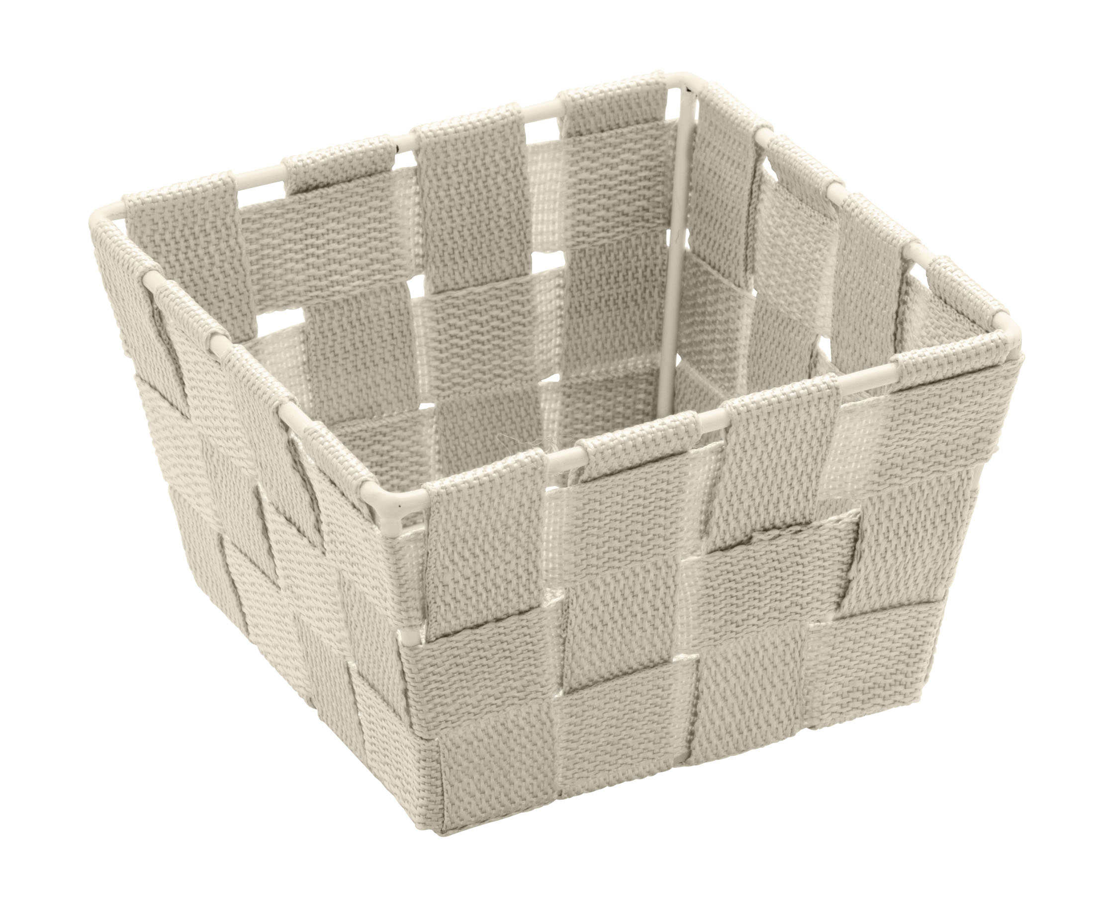 Corbeille de salle de bain Adria beige 14x14x9 cm - WENKO