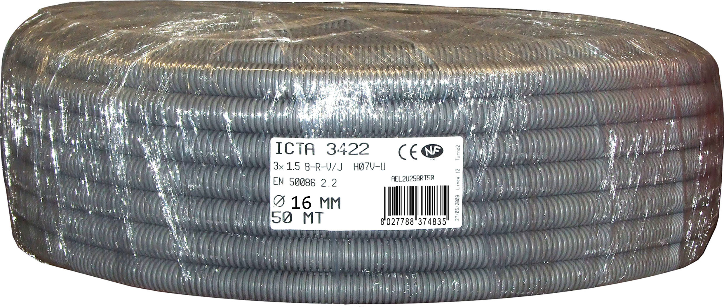 Gaine prefilee 3g1.5mm² 50m - ELECTRALINE