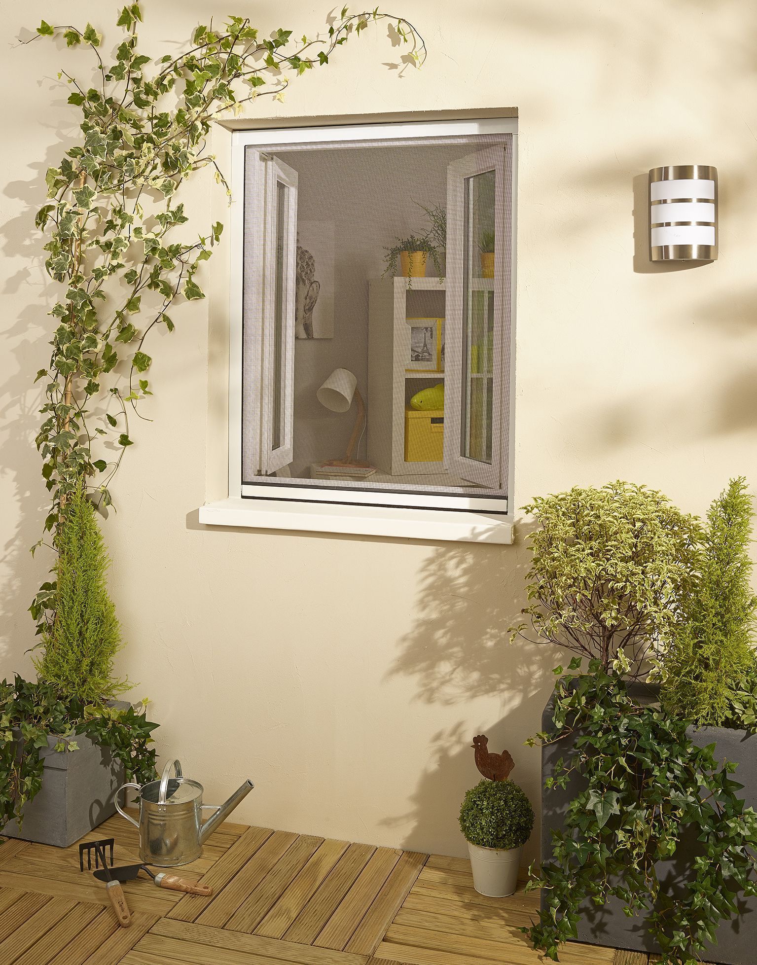 Moustiquaire enroulable alu anthracite h.160 x l.130cm - PROTECTA