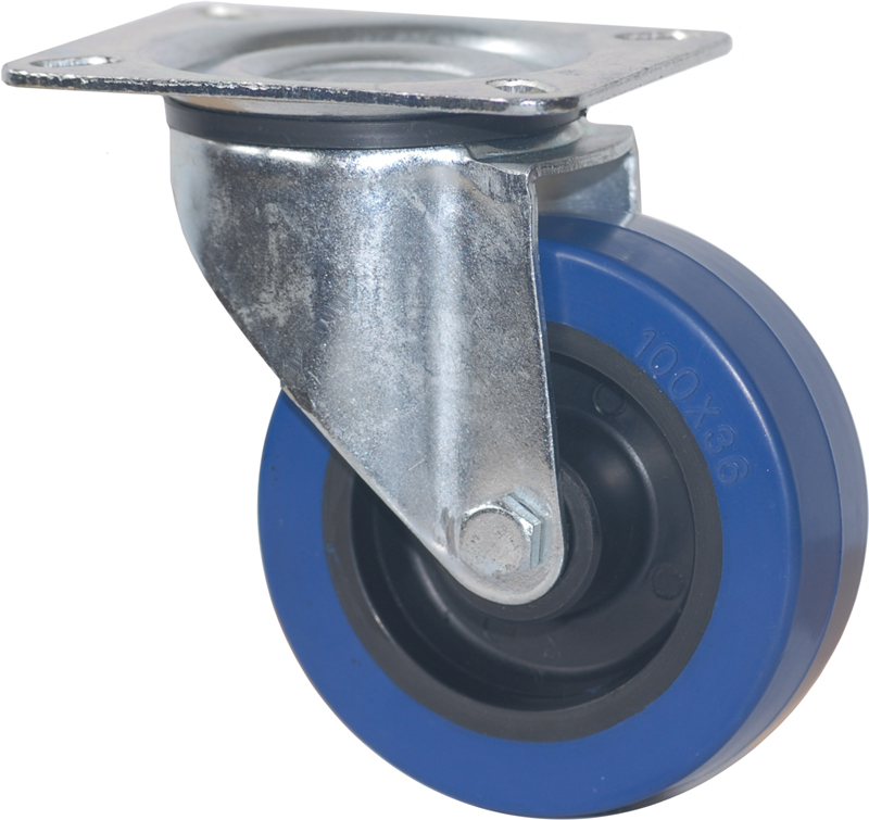 roulette pivotante ø 100 bleue - CAUJOLLE