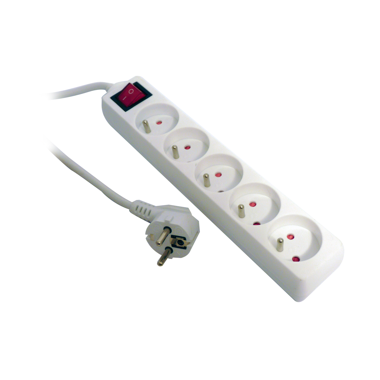 Multiprise 5 Prises + Terre + interrupteur à Voyant - ZENITECH