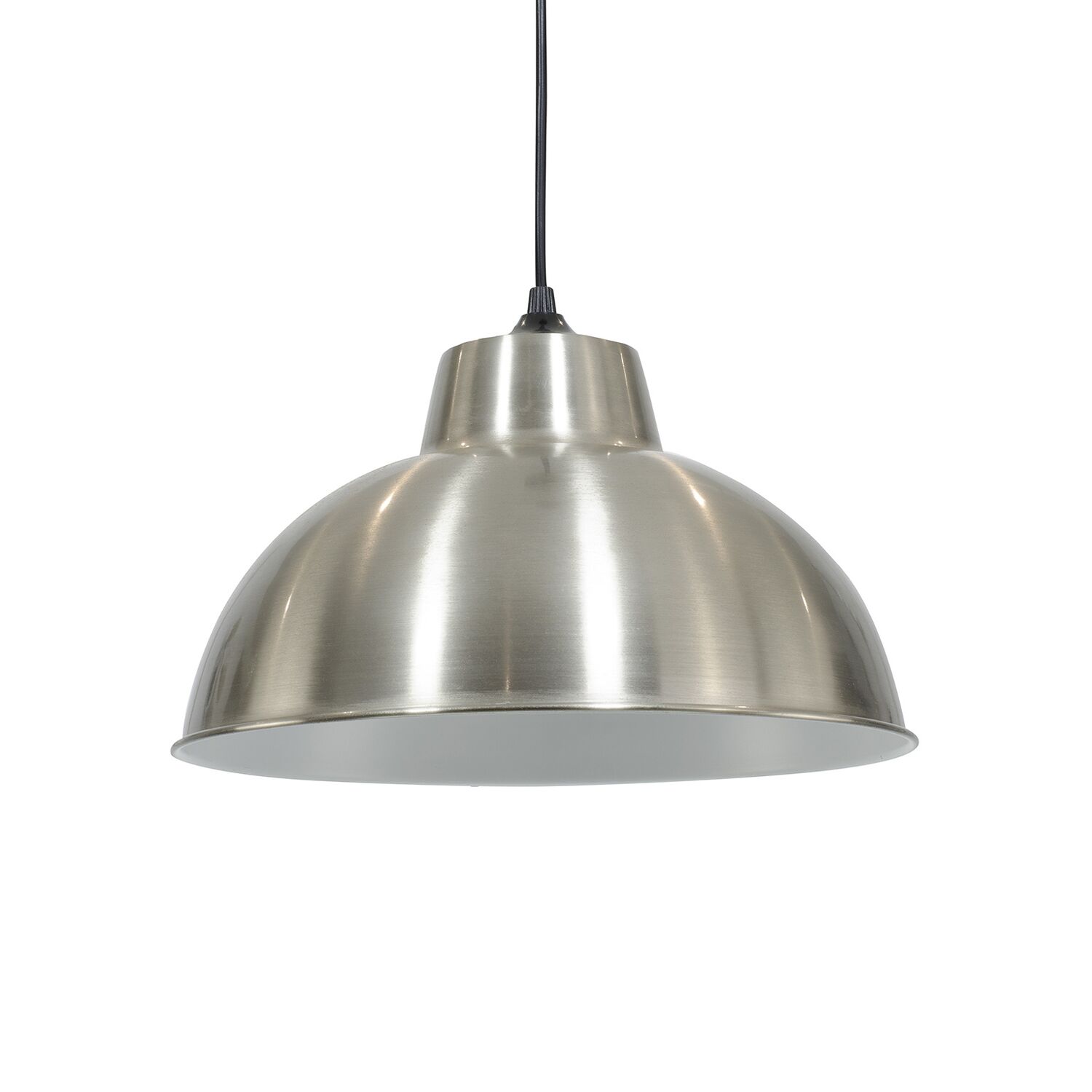 Suspension Mars métal chromé brossé Ø31cm E27 7W - C CREATION