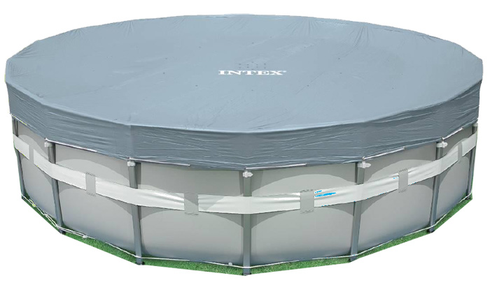 bache de protection pour piscine tubulaire ronde 4,88m - INTEX