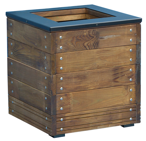 Bac à fleurs bois COLLECTORS 63L 45x45xH.49cm - CERLAND