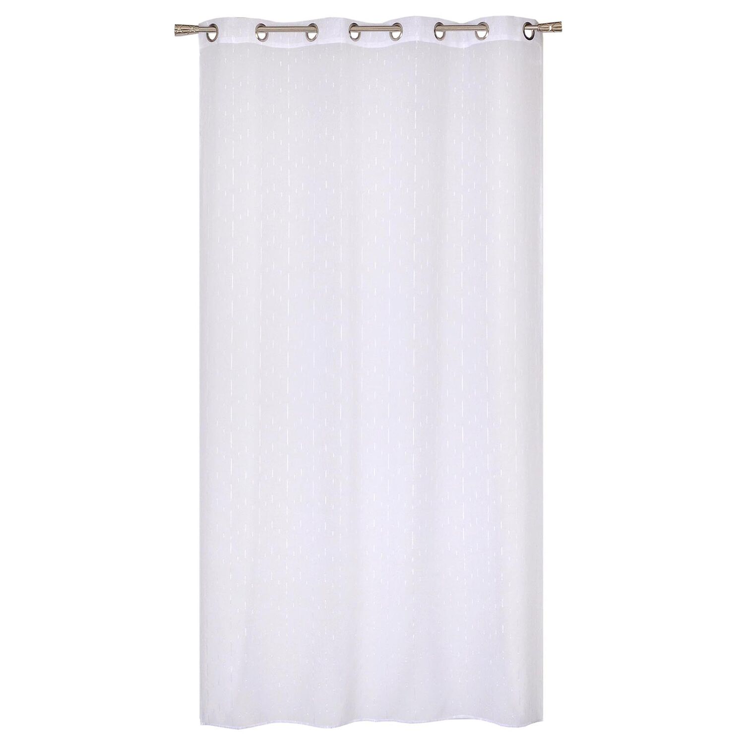 Voilage œillets étamine fils coupés blanc 140x240cm - DYLREV