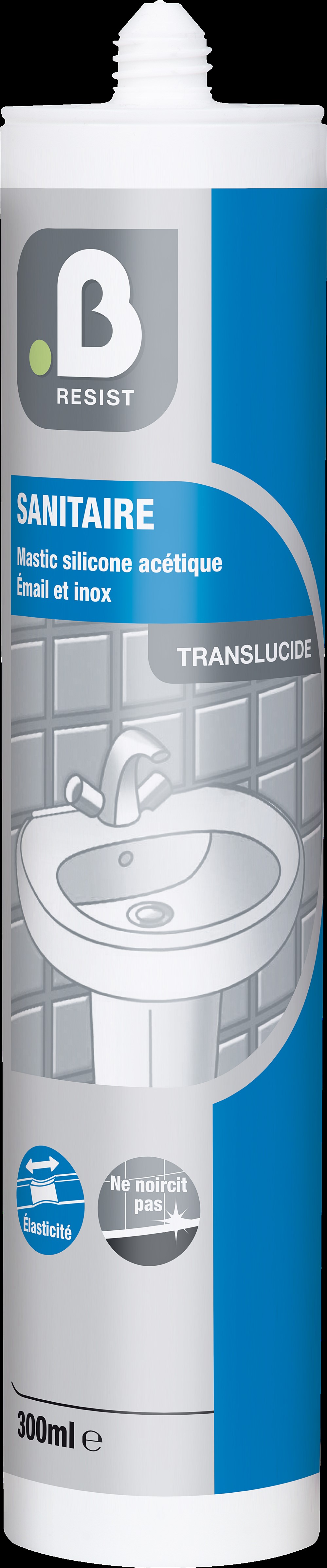 Silicone sanitaire acétique translucide Mr Bricolage
