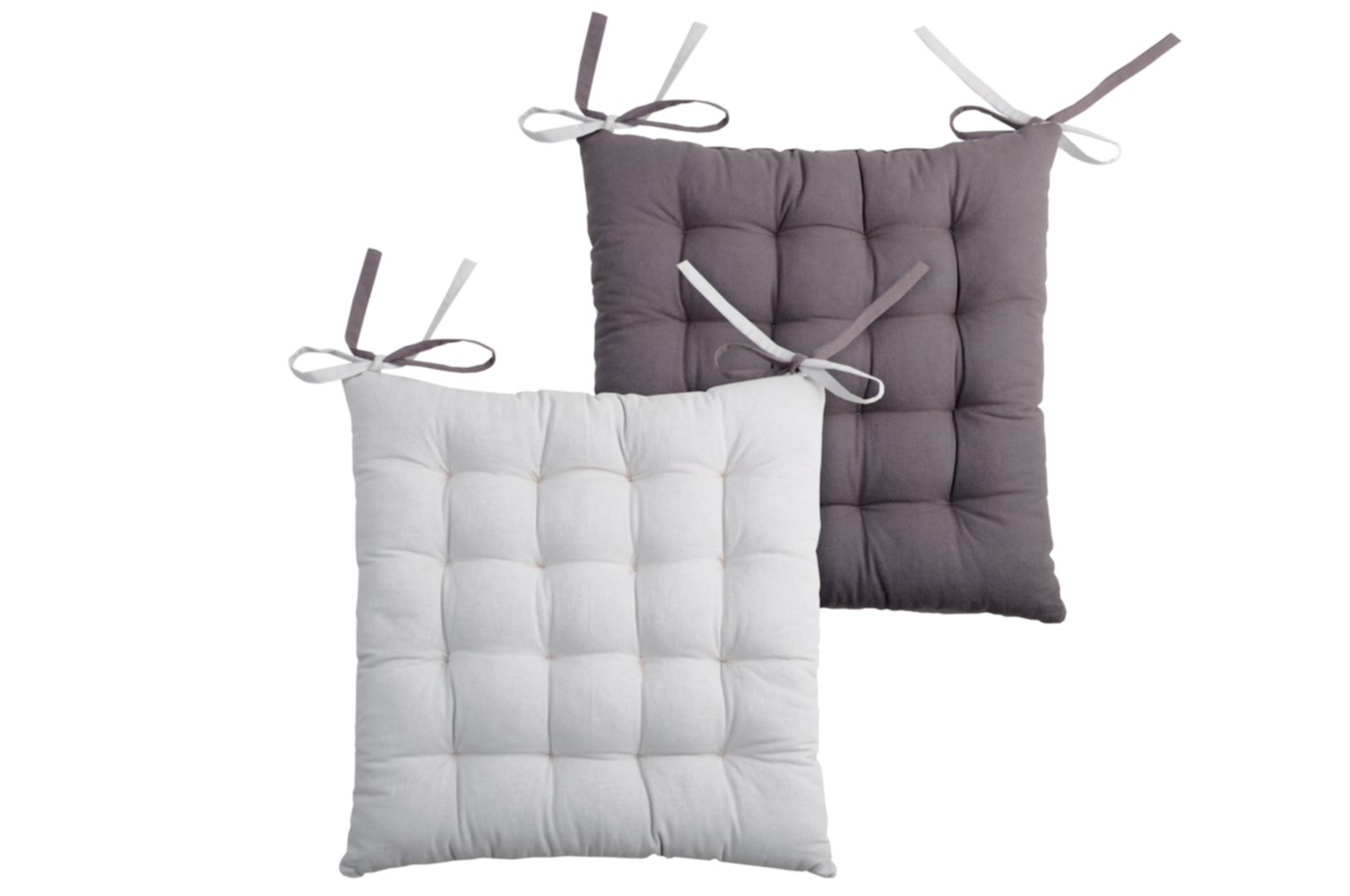 Assise matelassée Duo 40 x 40 cm gris foncé/clair - STOF