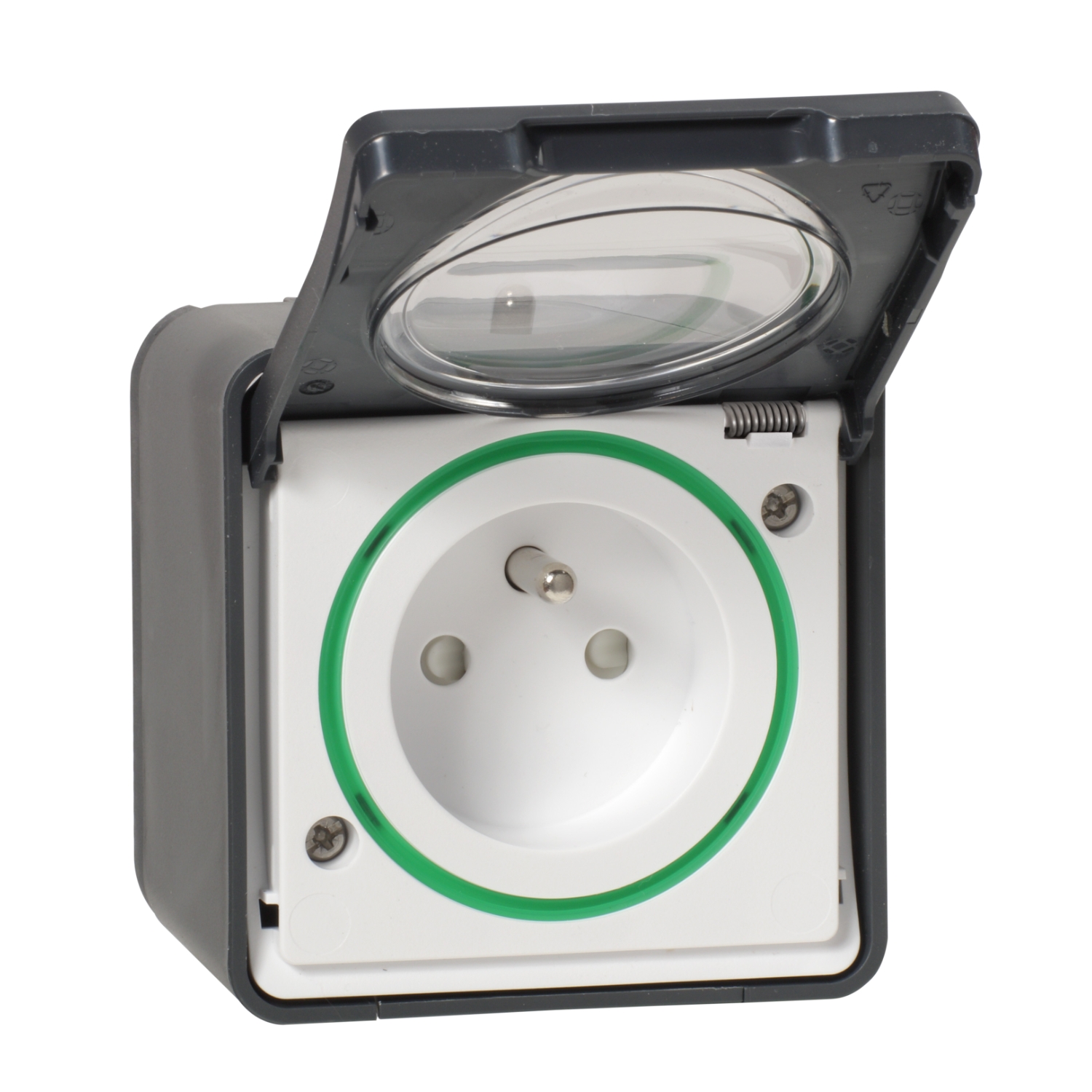 Prise étanche saillie complet Mureva Styl anthracite - SCHNEIDER ELECTRIC