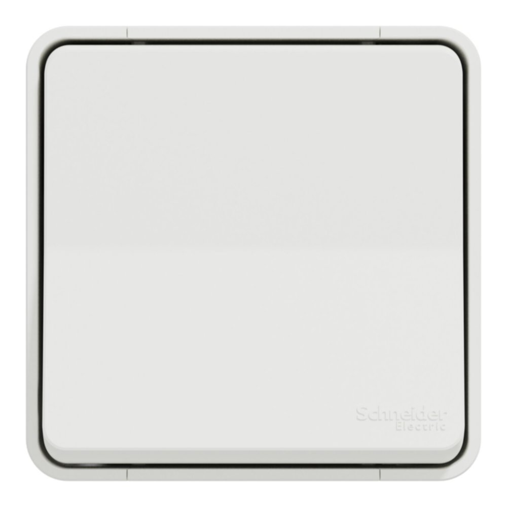Poussoir étanche saillie complet Mureva Styl blanc - SCHNEIDER ELECTRIC