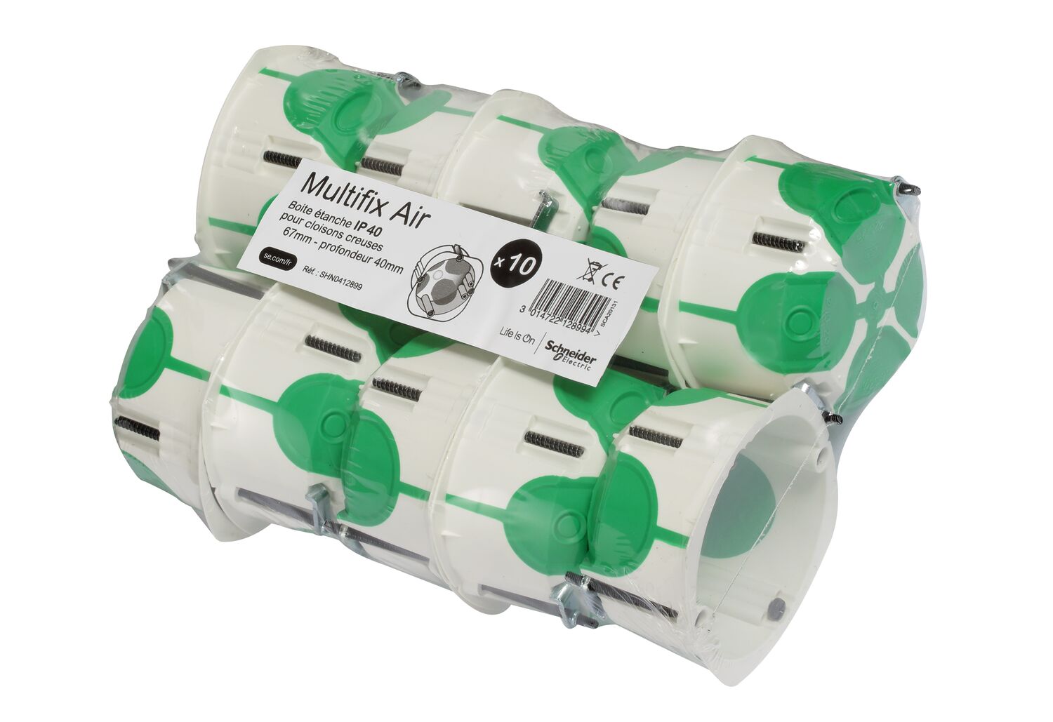 10 boîtes d'encastrement étanches D67xP40mm Multifix Air - SCHNEIDER ELECTRIC