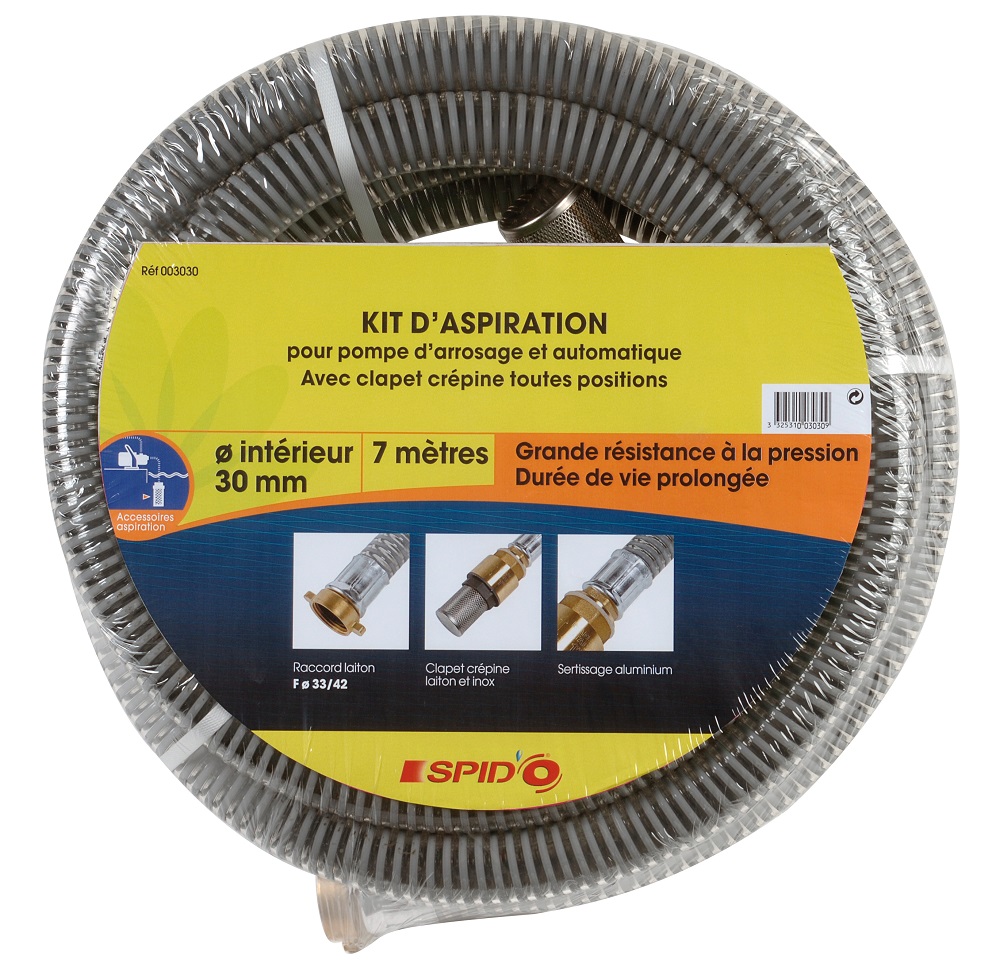 Kit d'aspiration métal+ 7m d25 - SPID'O