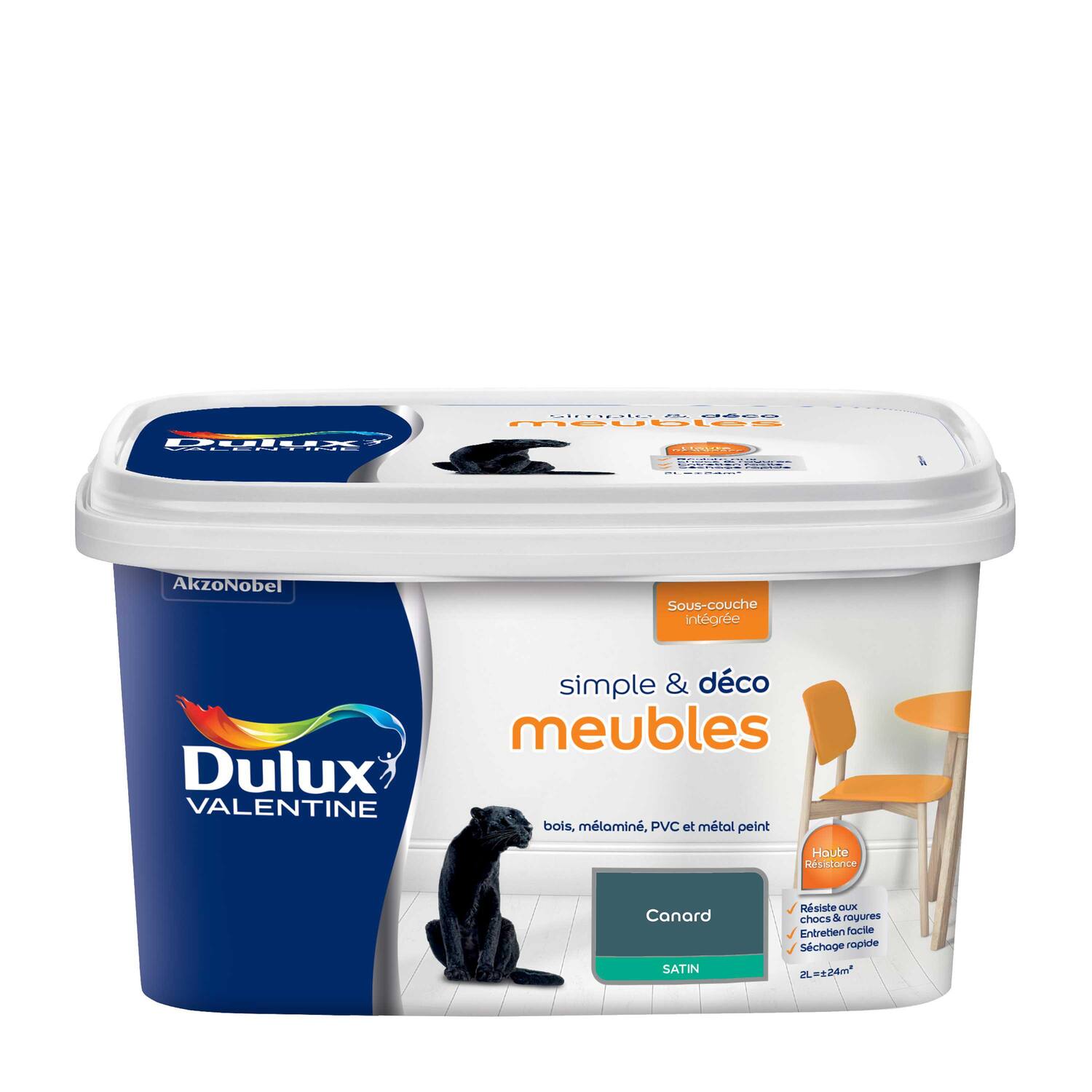 Peinture de rénovation Simple & Deco meubles satin canard 2L - DULUX VALENTINE