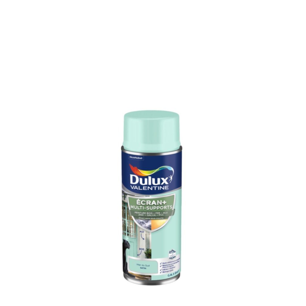 Peinture aérosol Ecran+ satin Mer du Sud 400ml - DULUX VALENTINE