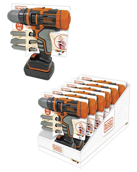 Jouet enfant Perceuse Mécanique noir et orange - BLACK ET DECKER