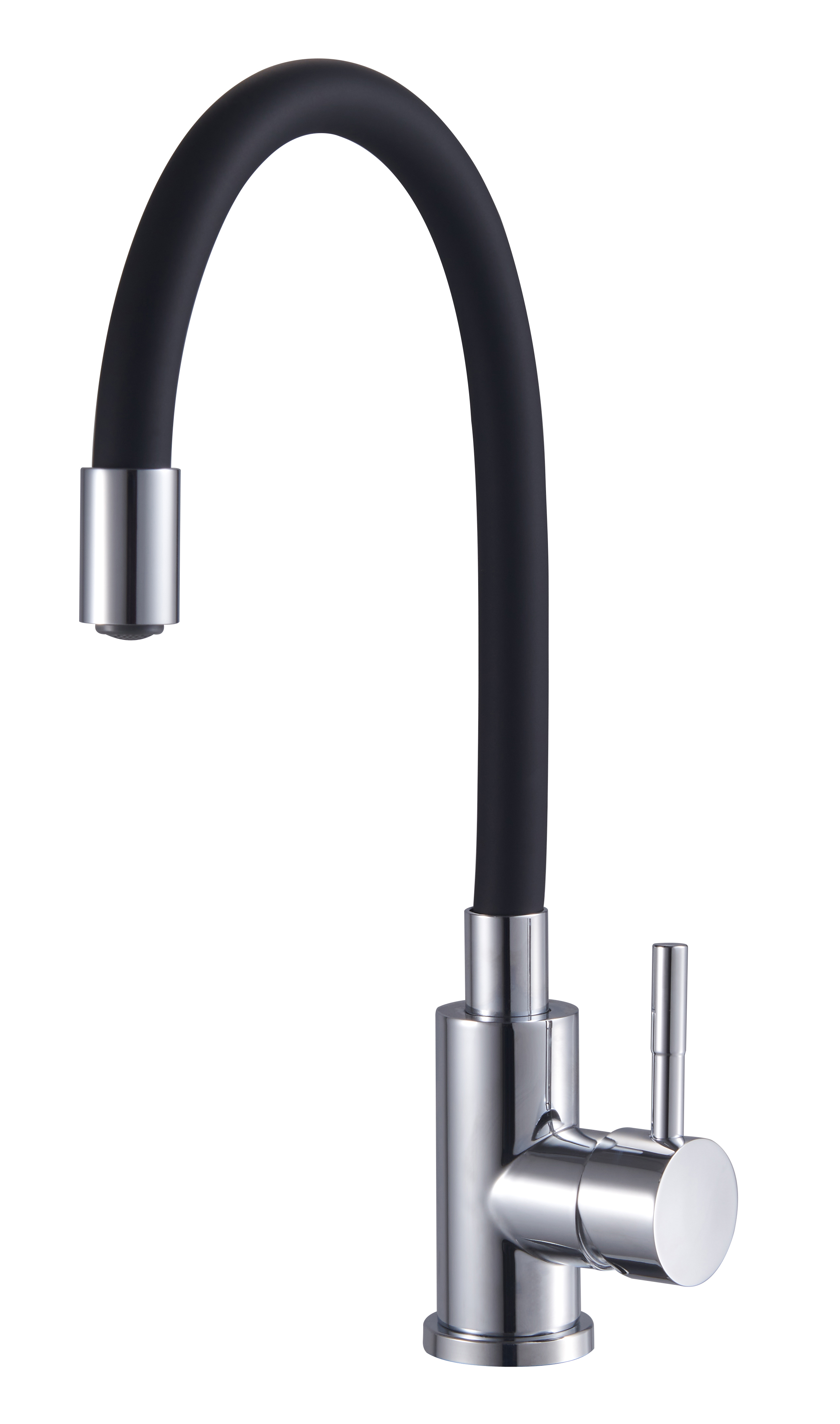 Mitigeur évier ILO mémoire de forme noir/chromé