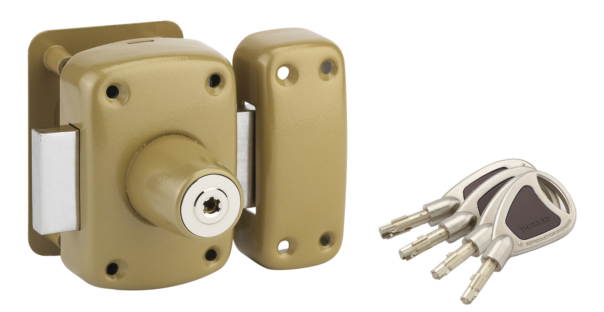 Verrou de haute sûreté cobra à cylindre double à pompes 45mm - THIRARD