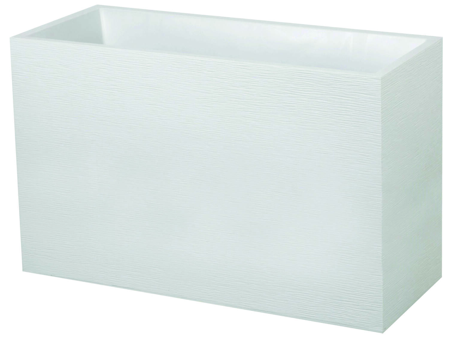 Jardinière plastique haute GRAPHIT - blanc cérusé - EDA