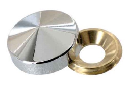 4 cache vis laiton chromé ∅16mm - VYNEX