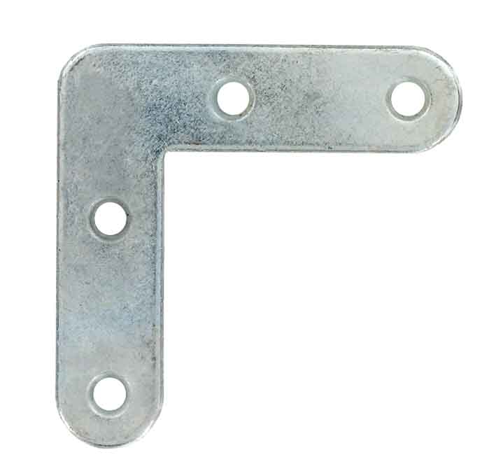 4 équerres plates 60x60x2mm acier zingué - VYNEX