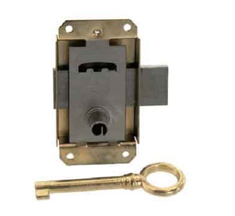 Serrure universelle à pattes 20mm acier laitonné - VYNEX