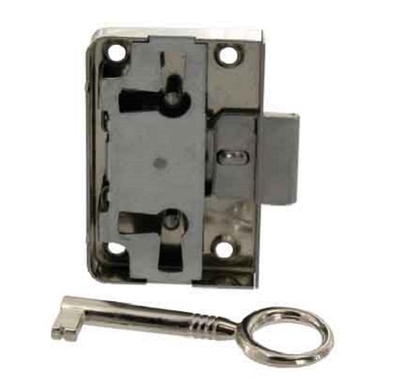 serrure en applique 30mm universelle acier nickelé - VYNEX