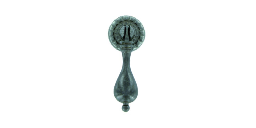 Pendant rustique métal finition vieil argent 48x23mm