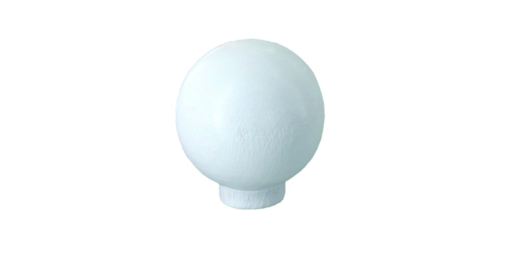 Bouton boule hêtre laqué satiné blanc Ø30mm
