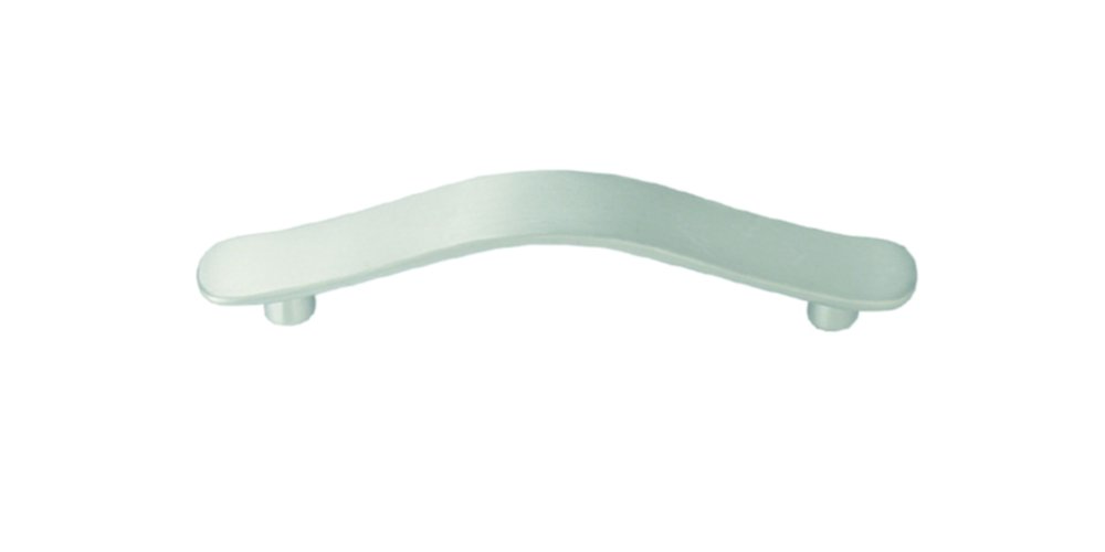 Poignée volute plate métal nickelé satiné entraxe 96mm
