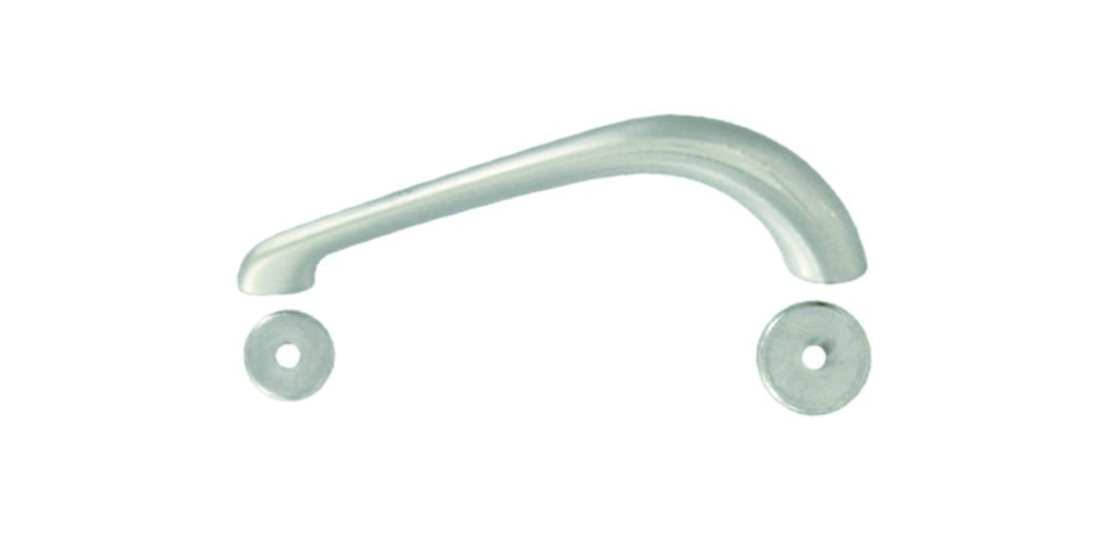 Poignée avec rosettes métal nickelé mat entraxe 96mm