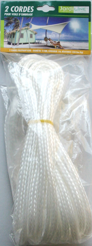 2 cordes de 5m pour voile d'ombrage - JARDILINE