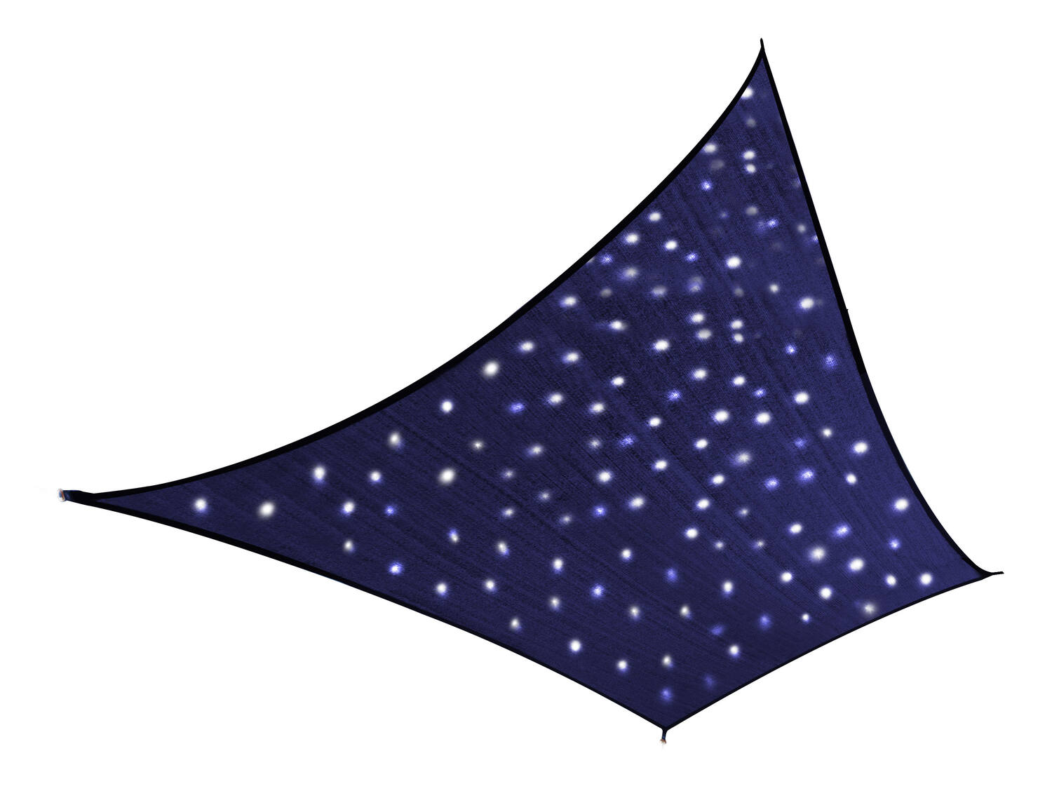 Voile d'ombrage triangulaire 3,60m à LED bleu nuit - JARDILINE