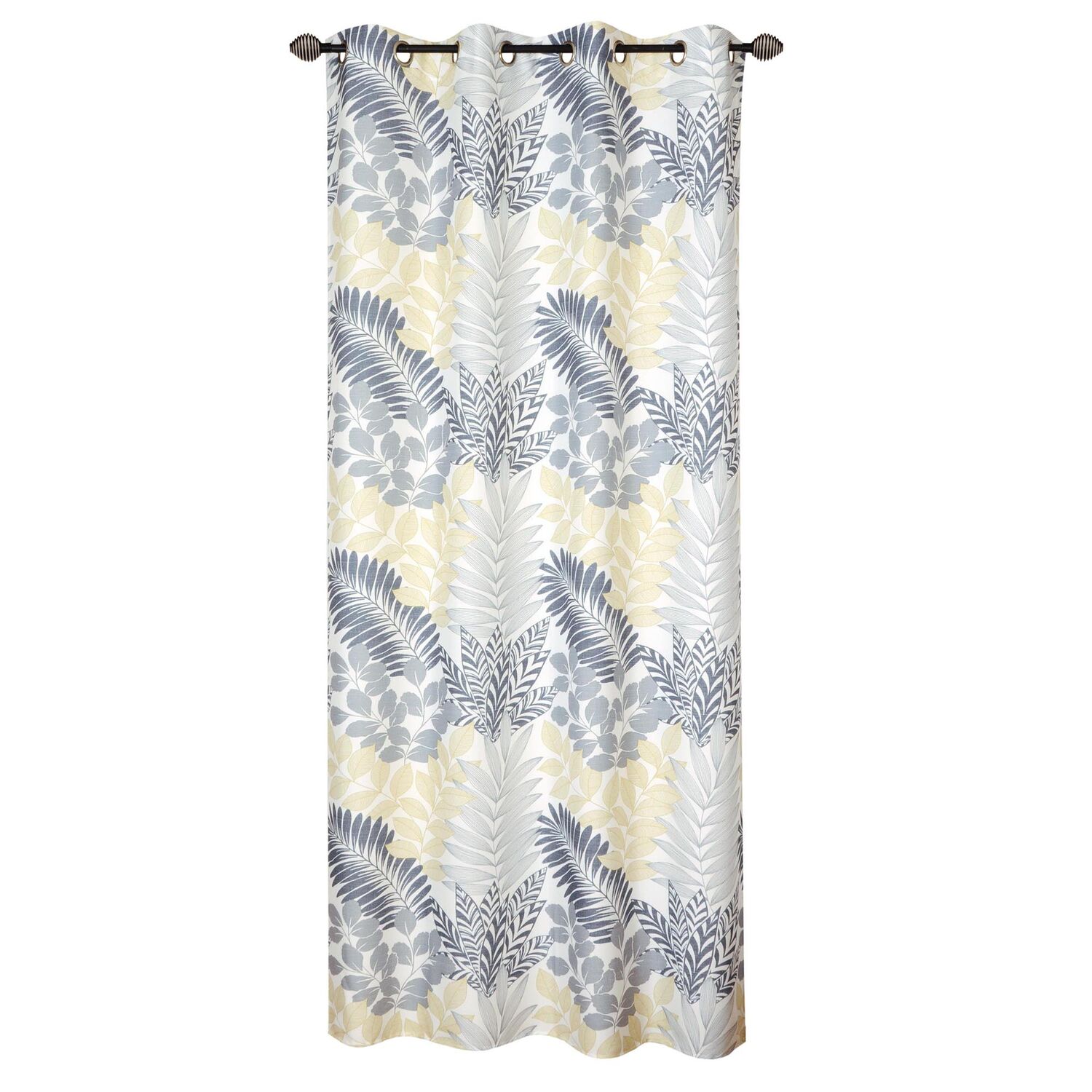 Rideau Jacquard imprimé Gris 140x240cm - DYLREV