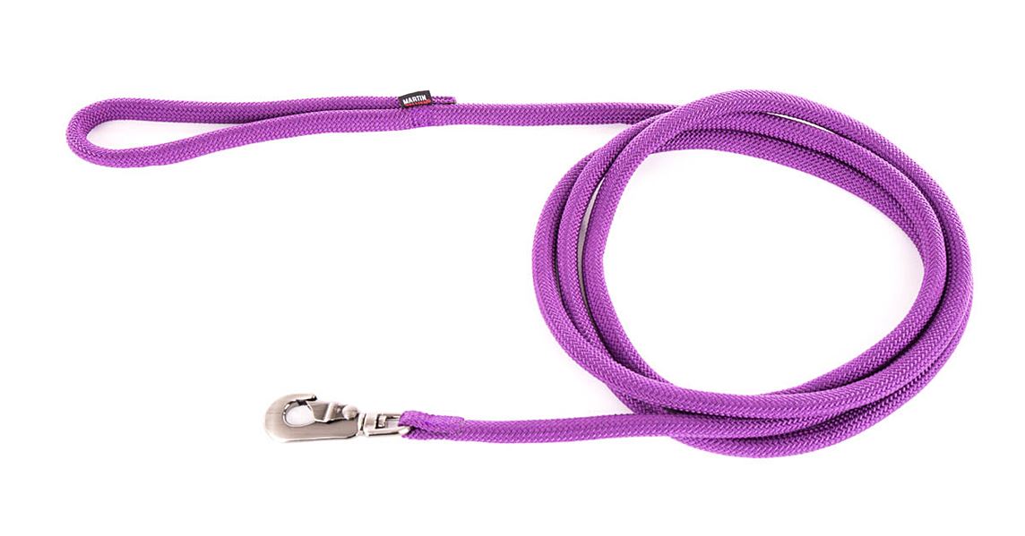 Laisse nylon rond 2m mauve