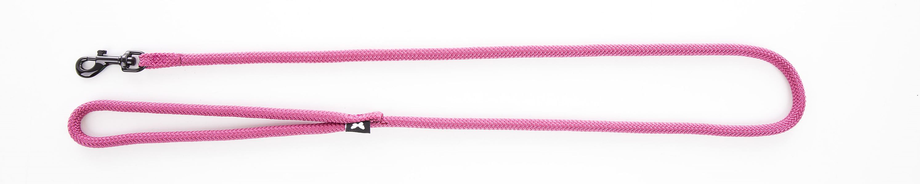 Laisse nylon rond rose 9mm 120cm