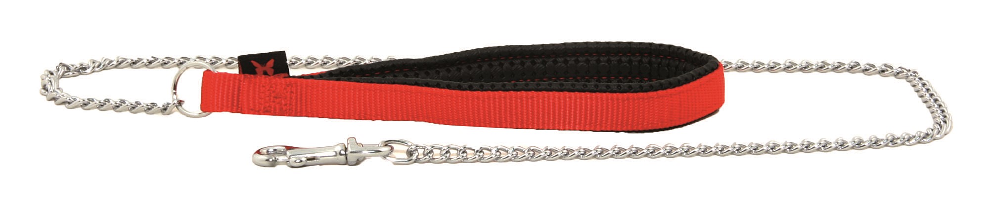Laisse chaîne fine uni 20 rouge