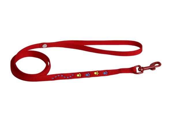 Laisse chat nylon 10/120 rouge